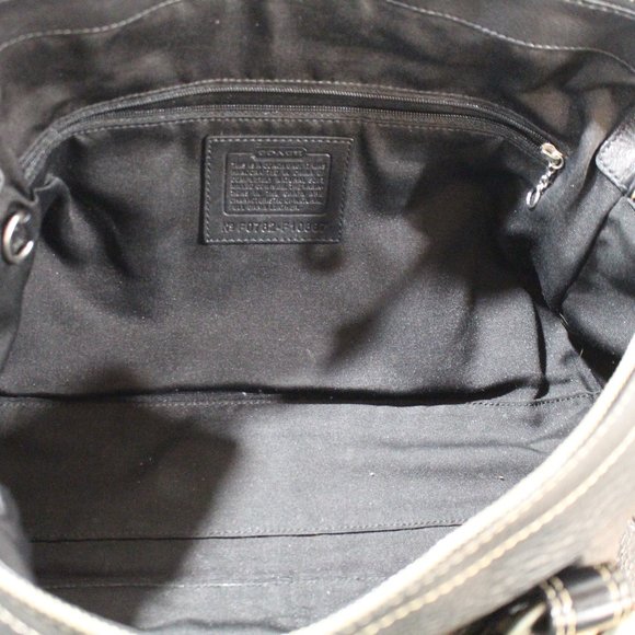 Coach Black Pebbled Leather Chelsea Satchel - Picture 4 of 6